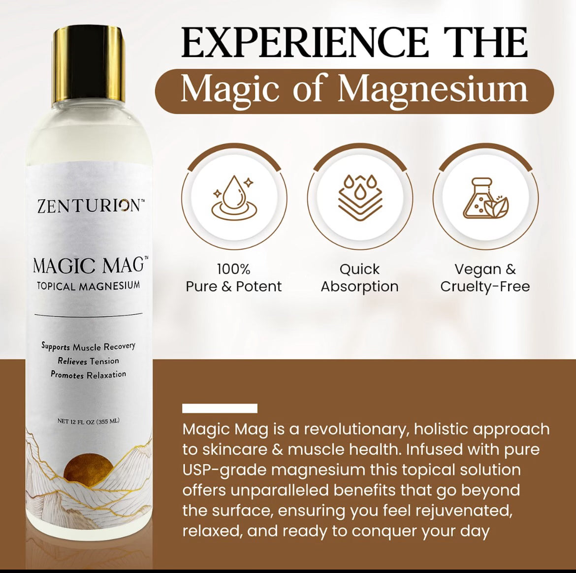 Magic Mag™ Topical Magnesium Oil by Zenturion